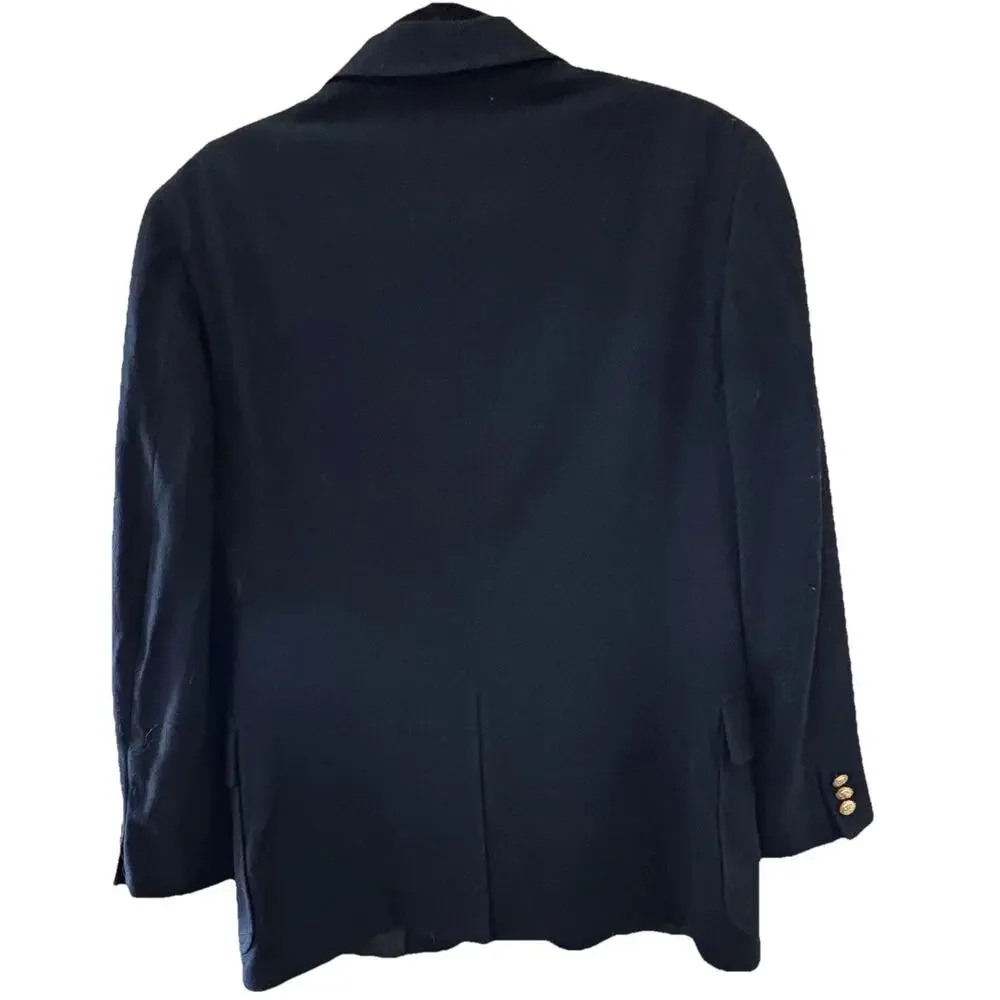 VTG Chaps Ralph Lauren Men’s Navy Blazer USA Union Made Wool Preppy Classic